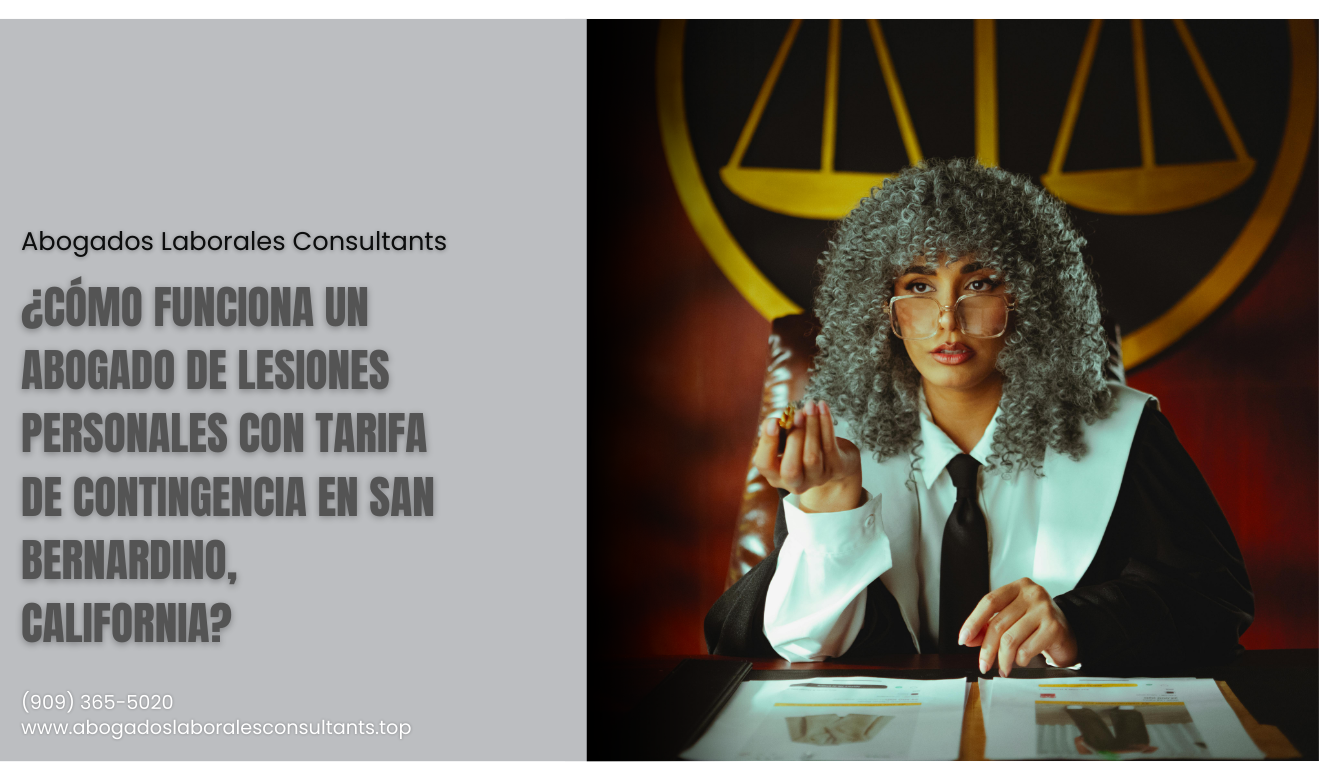 Tarifa de contingencia abogado lesiones San Bernardino