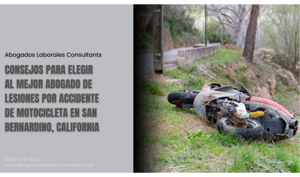 abogado lesiones accidente motocicleta San Bernardino