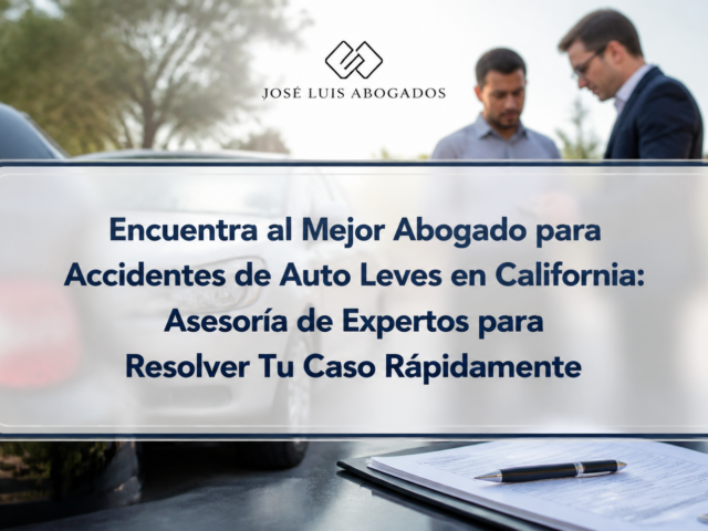 Encuentra al Mejor Abogado para Accidentes de Auto Leves en California: Asesoría de Expertos para Resolver Tu Caso Rápidamente