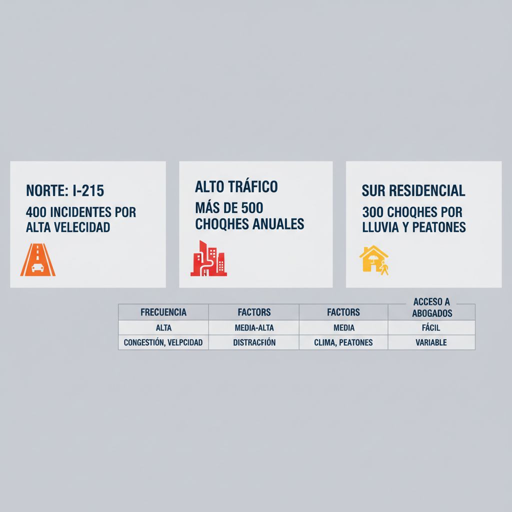 Infografu00eda horizontal que resume riesgos de accidentes de carro en San Bernardino